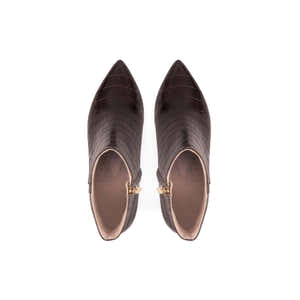 Margrethe Boot Croc Cacao