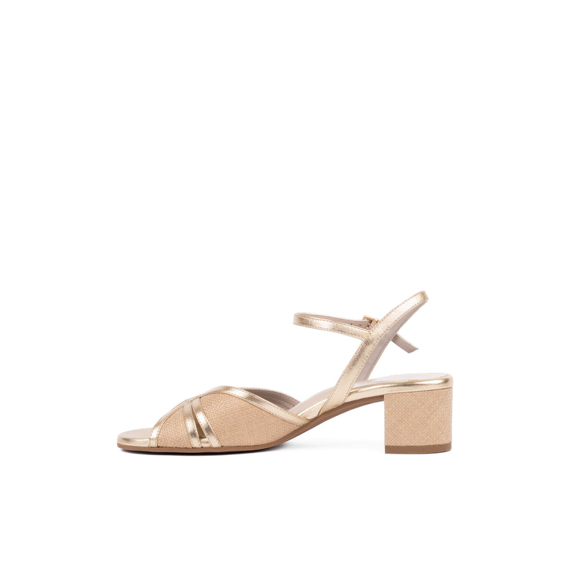 Caroline Raffia Gold