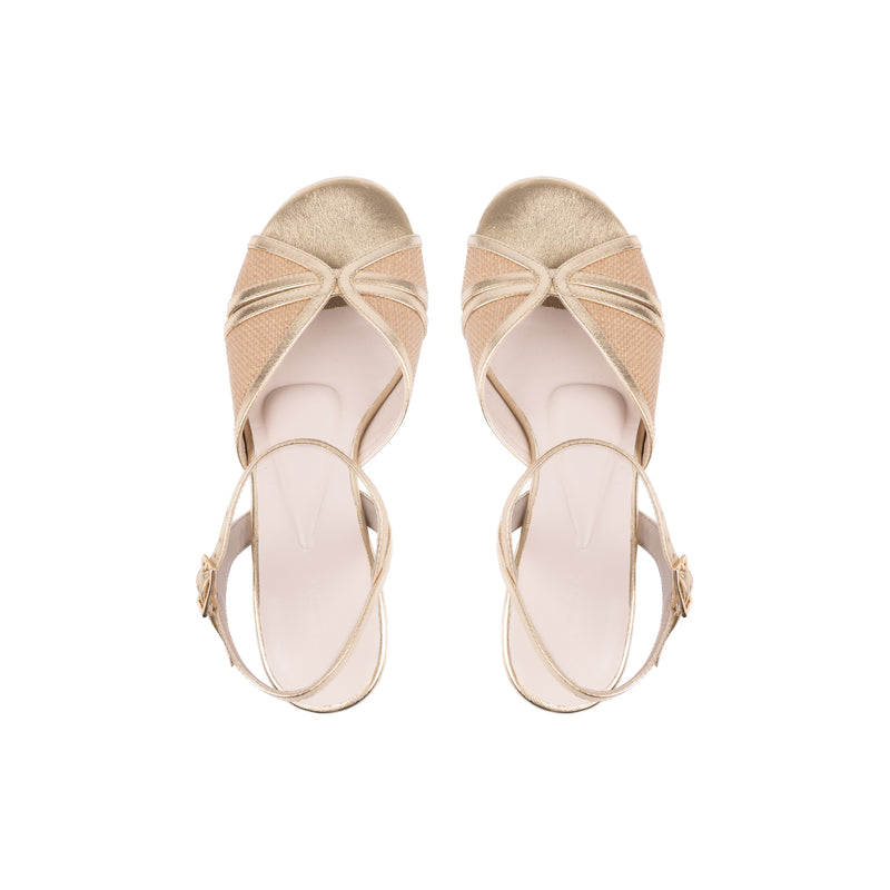 Caroline Raffia Gold