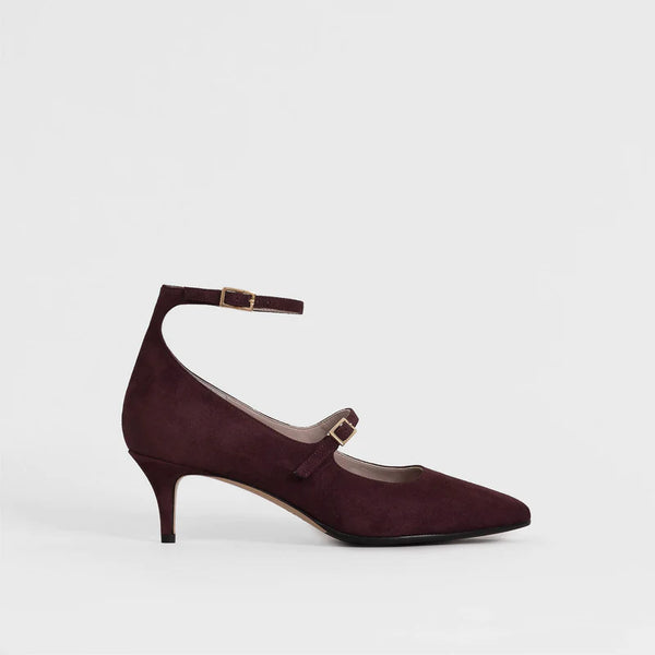 coco shoe in burgundy from roccamore