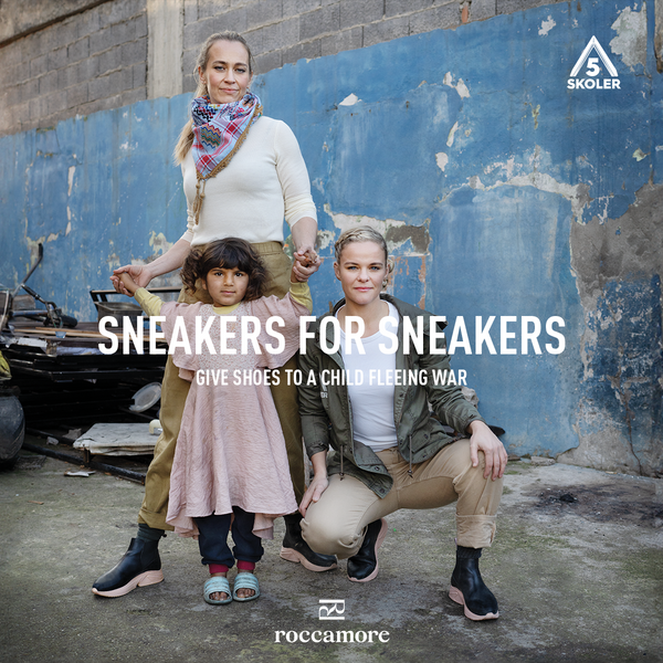 SNEAKERS FOR SNEAKERS 	Give shoes to a child fleeing war
